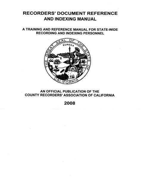 California recorders manual and reference guide. - Manuale del deck john deere x595.