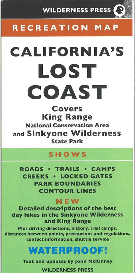 Read Online Californias Lost Coast Recreation Map King Range And Sinkyone Wilderness By Wilderness Adventures Press