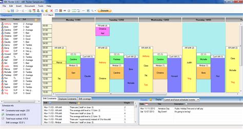 Call Center Shift Scheduling Excel Spreadsheet throughout Scheduling