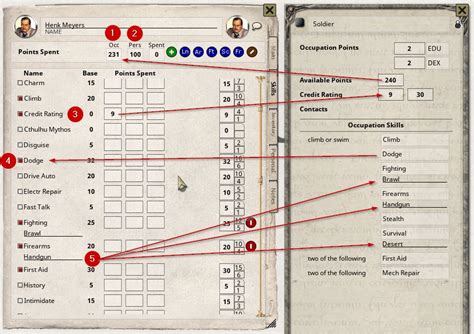 Call of cthulhu occupation skill points.  Allocate the resulting total as percent...