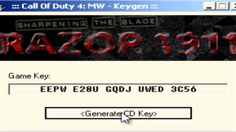 Call of duty multiplayer cd key