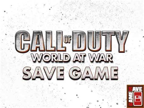 Call of duty world at war 100 save