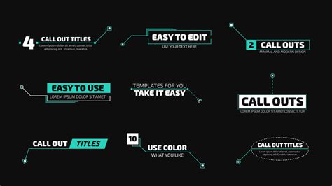 CallOuts Title Motion Graphics Templates Motion Array