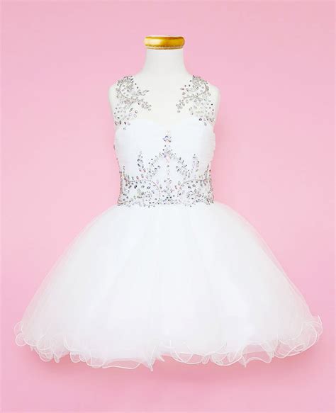 Calla TY003 White Illusion Stone Dress - Pink Princess