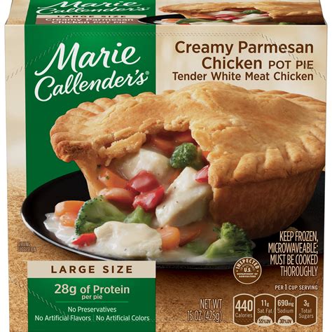 Callender's - Marie Callender’s Chicken Pot Pie (10 ounces) Preheat air fryer to 350F. Cook pot pie for 40 minutes at 350F. During the last 5 minutes remove the …
