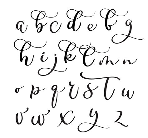 Calligraphy Alphabet Templates
