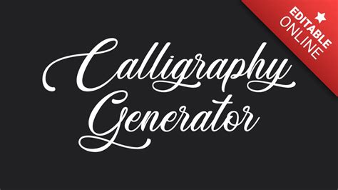 Calligraphy font generator.  Hopefully the above generated list of words t...