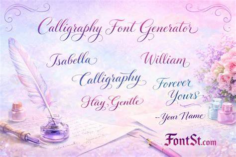 Calligraphy font generator.  Hopefully the above generated list of words...