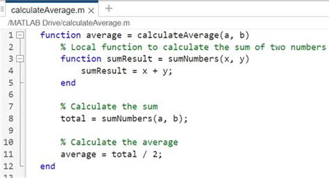 Calling function matlab.  Local functions are useful if you want to Parameterizing ...