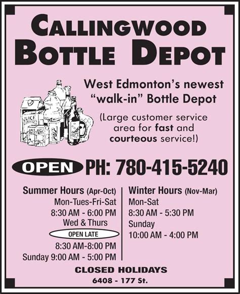 Callingwood Bottle Depot - Hours & Reviews - 6408 177 St, …