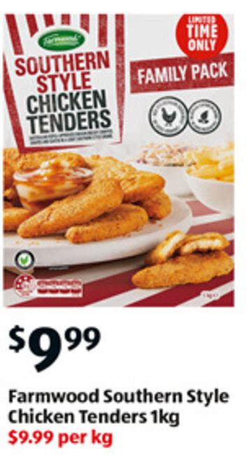 Calories in Aldi Farmwood, Chicken Tenders - Calorie Counter Australia