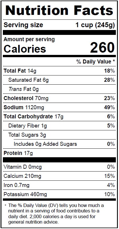 Calories in Chicken Soup and Nutrition Facts