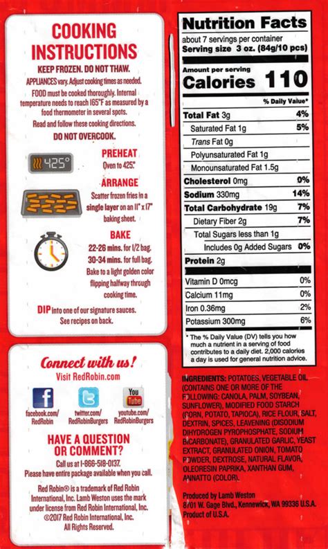 Calories in Red Robin Zucchini Fries and Nutrition Facts - FatSecret