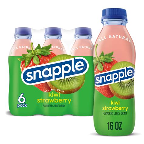 Calories in Snapple Juice Drink, Kiwi Strawberry - Nutritional ...