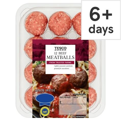 Calories in Tesco 12 Beef Meatballs 336g - Nutracheck