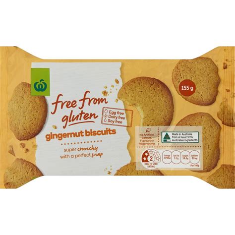 Calories in Woolworths Free From Gluten Gingernut Biscuits ...