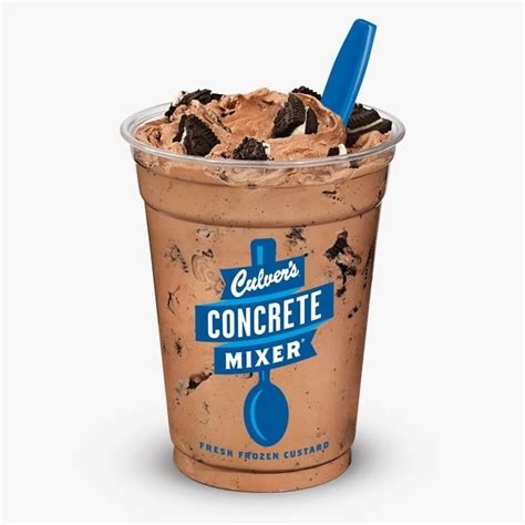 There are 1010 calories in a Regular Cookie Dough Concrete Mixer from Culvers. Most of those calories come from fat (49%) and carbohydrates (45%). To burn the 1010 calories in a Regular Cookie Dough Concrete Mixer, you would have to run for 89 minutes or walk for 144 minutes. TIP: You could reduce your calorie intake by 240 calories by choosing .... 
