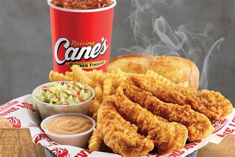 Calories in cane's chicken fingers. The 3 Finger Combo is a really filling meal. The Box Combo is likely to be shared, and the Caniac Combo is definitely to be shared. The Texas toast is awesome even though it's like a simple buttered bread. The Cane's sauce seems like it's a mix of ranch and ketchup, but it's good. The cole slaw is good, too. 