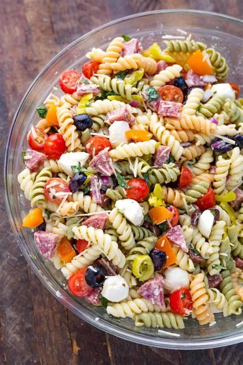 Calories in pasta salad w/ italian dressing - SparkRecipes