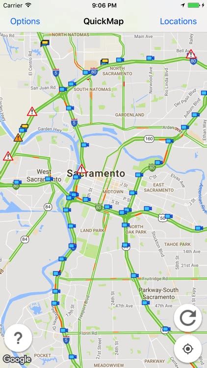 Caltrans Mobile Quickmap - California