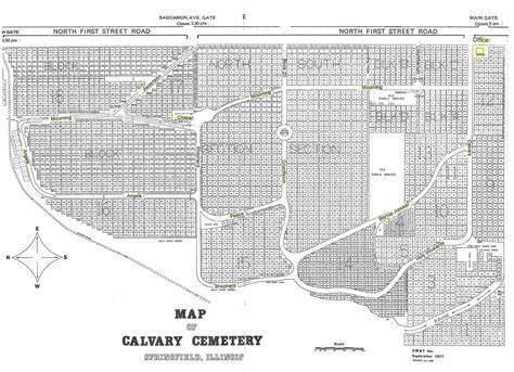 Calvary catholic cemetery map.  The oldest, First Calvary, is also call...