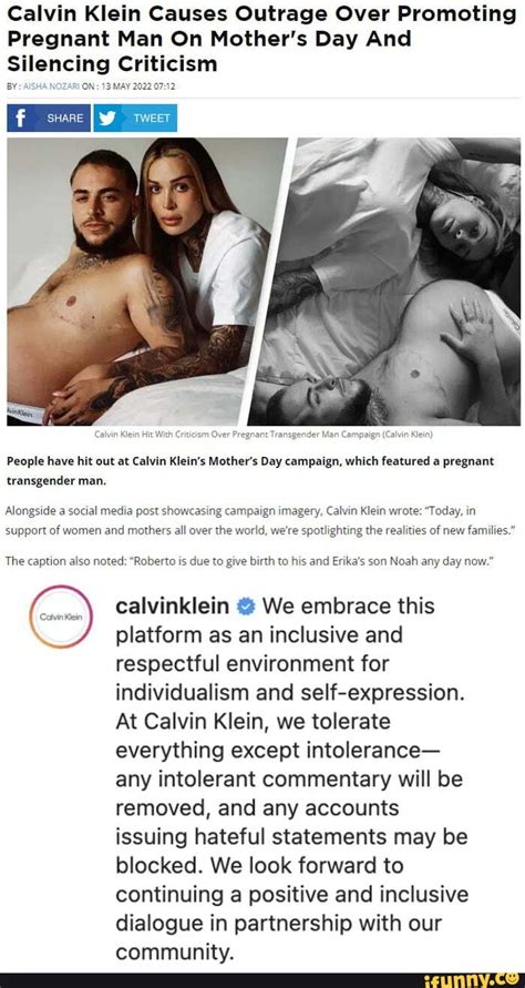  - Calvin Klein pregnant man ad sparks online debate