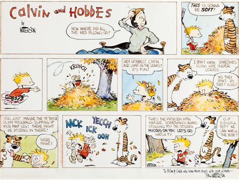 Calvin and hobbes comic strip. The final “Calvin and Hobbes” strip was fittingly published on a Sunday — Dec. 31, 1995 — the day of the week … 