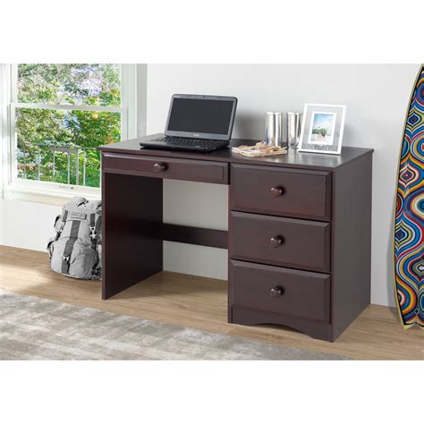 Camaflexi Kids Writing Desk with Four Drawers, Brown