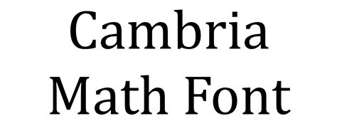 Cambria Math Font File domsmile
