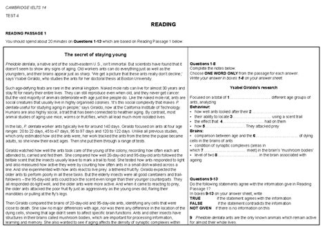 Cambridge 14 test 4 reading passage 2.  Get access to a wide range of activities...