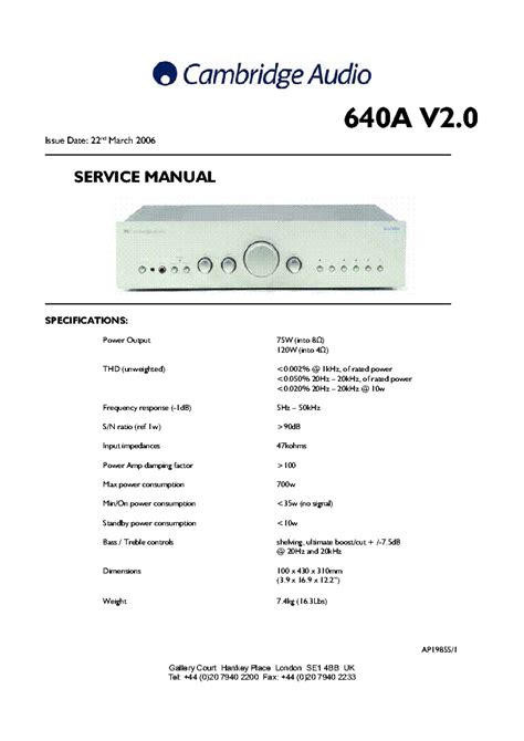 Cambridge audio azur 640a service manual. - Yamaha xt600 xt600a xt600ac manuale di servizio completo 1990 1990.