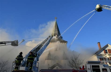 Cambridge firefighters battle fire at church on Easter