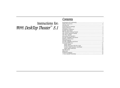 Cambridge soundworks solution 61 home theater systems owners manual. - Memoria que presenta a la h. junta departamental de lima.
