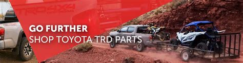 We also carry impressive parts from top brands like MBRP Off-Road Accessories, Helo Wheels, Rough Country Suspension, and more. Just a few possibilities available to customize your Toyota are: Ultra Wheels. KMC Wheels. Fuel Wheels. Method Wheels. Helo Wheels. TRD Exhaust. TRD Sport Shifter.. 