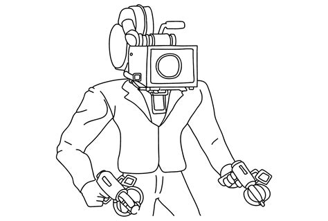 Camera Man Coloring Page