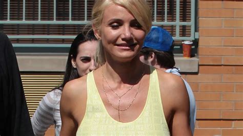 Cameron Diaz flashes some boob and suffers nip slip on the 