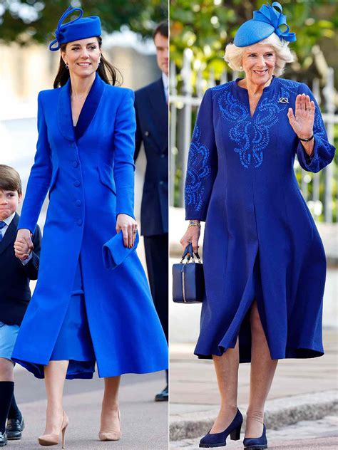 Camilla and Kate stand together at the Queen