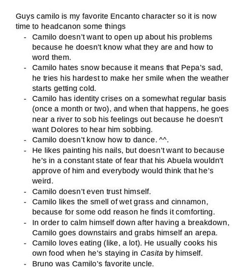 Camilo headcanons wattpad.  See a recent post on Tumblr from @the-faceless-br...