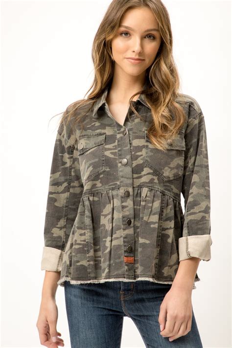 Camo Peplum Jacket - Etsy