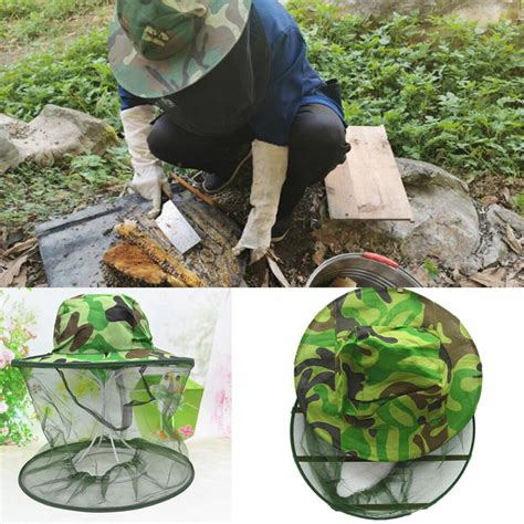 Camouflage Beekeeper Hat Mosquito Bee Insect Net Veil …