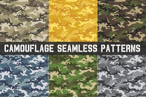Camouflage Pattern Set Graphic Patterns Creative Market