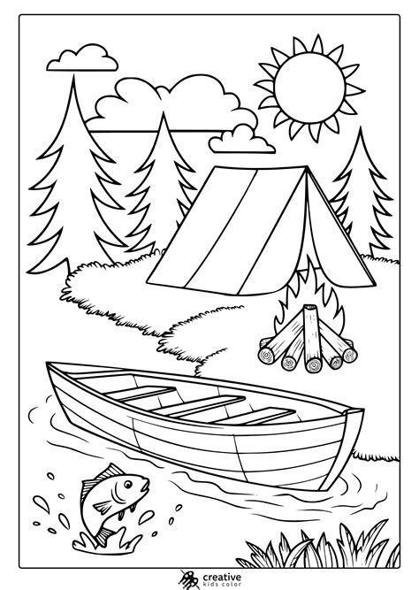 Camp Coloring Pages Free