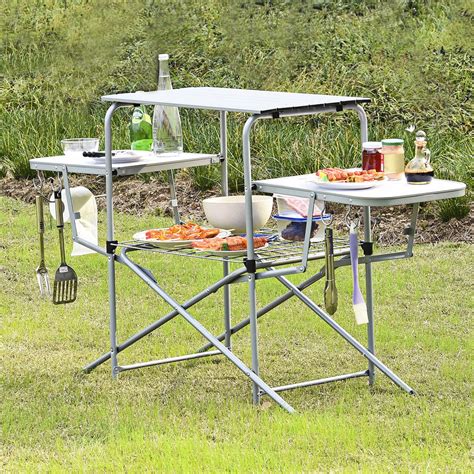 Camp Grill Table Folding Camping Table Lightweight Retractable Camping …