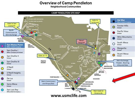 Camp Pendleton is located in Southern California bordering Oceanside 