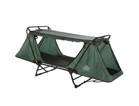 The Kamp-Rite® Oversize Tent Cot stands 11” above the ground and brings additional comfort with its expanded sleeping area. The Oversize Tent Cot is wider and longer than the Original Tent Cot and adds a domed top to create more head room and interior space. This off-the-ground sleep shelter ensures superior protection from the elements and ...