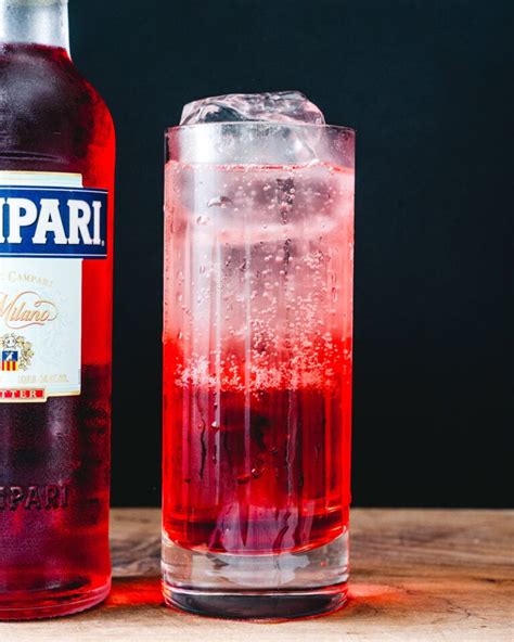 Campari and soda. Dry sparkling rosé and lemon soda complement the citrusy flavor of Campari and make for a beautifully vibrant cocktail. Ingredients. Makes 1. 2. oz. Campari. 3. oz. dry sparkling rosé ... 