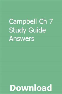 Campbell ch 7 study guide answers. - Jamaica curriculum guide for mathematics grade 2.