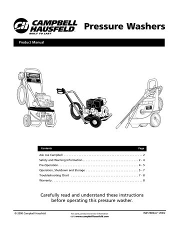 Campbell hausfeld pressure washer 1850 manual. - Proyectos con macros en microsoft excel xp manuales users en espanol spanish users express spanish edition.