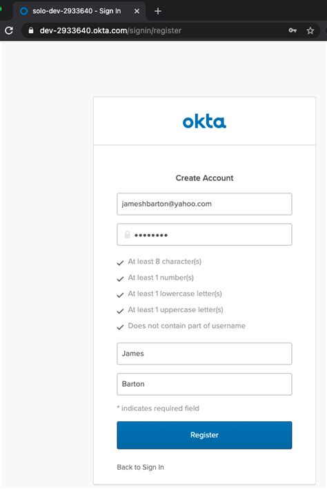 Campbells okta login. Open a web browser and go to your org's URL. On the Okta Sign In page, click Sign up. Your org may require additional profile fields, and field names may vary. The primary email address that you provide is also your username. Click Register. Open your email client and click the link in your Welcome to Okta message. 