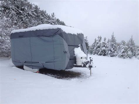 Camper covers for winter. Shrink wrapping is a good way to protect your RV from the elements. It offers a good, sealed cover to keep snow, water and other nastiness off your RV during times of extended … 